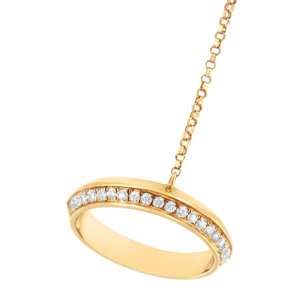 14K Yellow Gold 1/4 Cttw Diamond Ring and Bracelet Hand Chain (G-H Color, SI1-SI2 Clarity) - 7" - Mohamed jewelry My Store