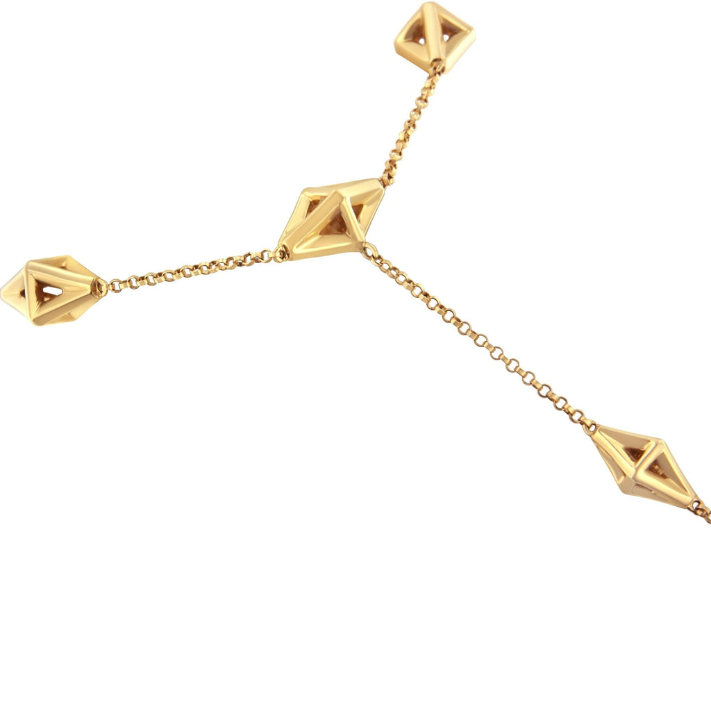 14K Yellow Gold 1/4 Cttw Diamond Ring and Bracelet Hand Chain (G-H Color, SI1-SI2 Clarity) - 7" - Mohamed jewelry My Store