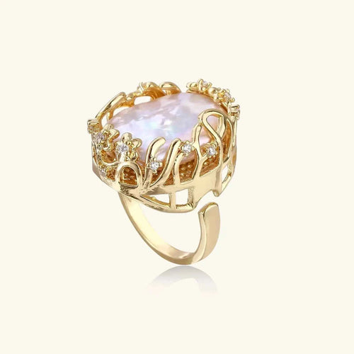Baroque Pearl Crown Ring - Mohamed jewelry My Store