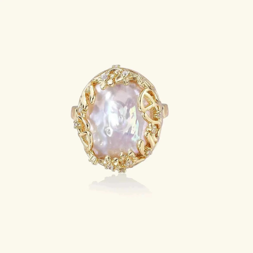 Baroque Pearl Crown Ring - Mohamed jewelry My Store