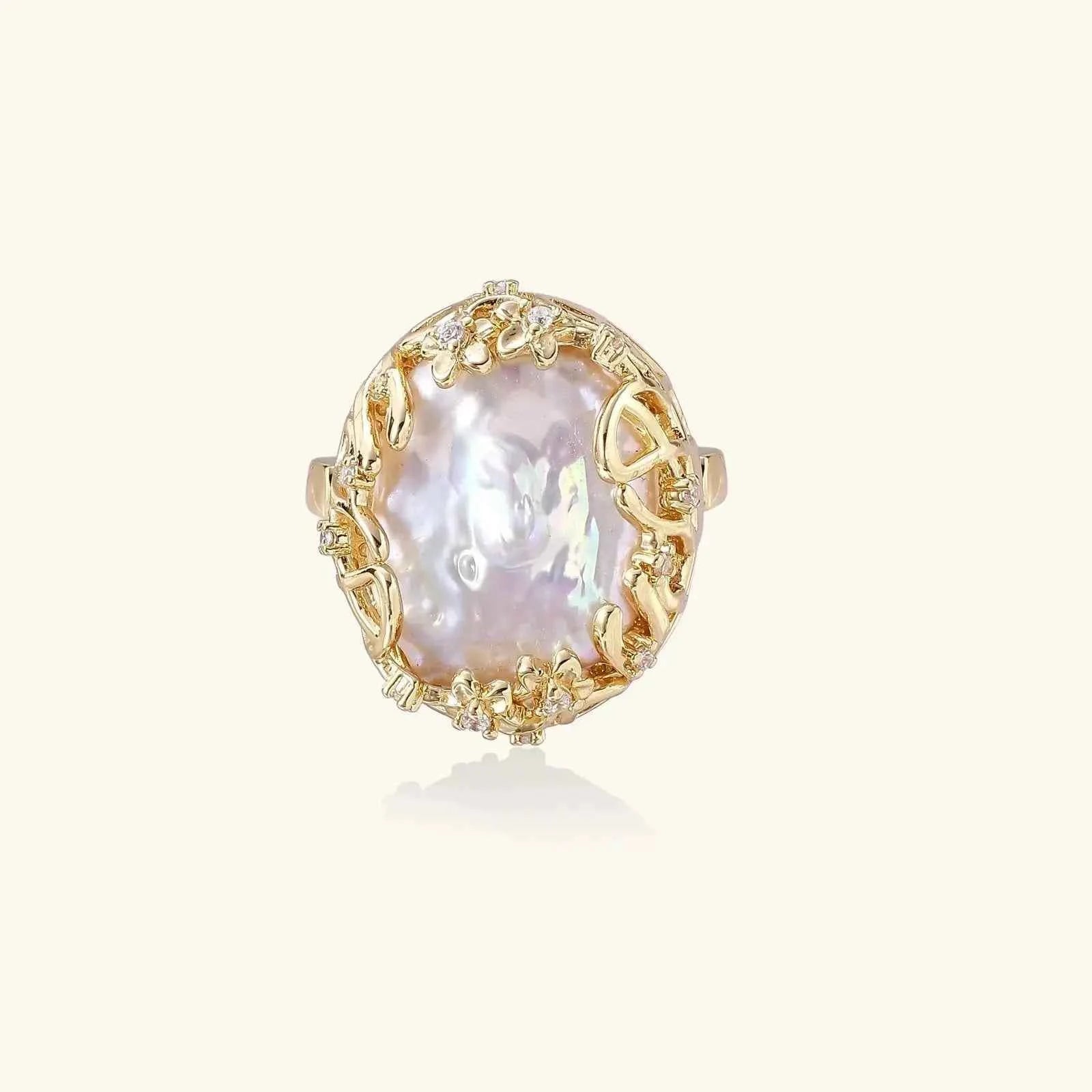 Baroque Pearl Crown Ring - Mohamed jewelry My Store