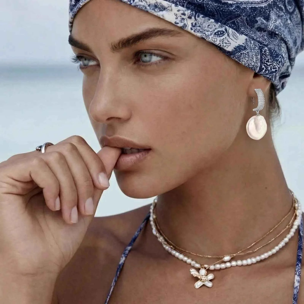 Baroque Pearl Drop Earrings - Mohamed jewelry My Store