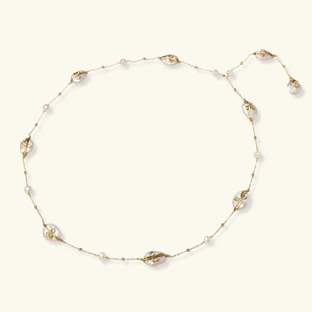 Baroque Pearl Garden Necklace - Mohamed jewelry My Store