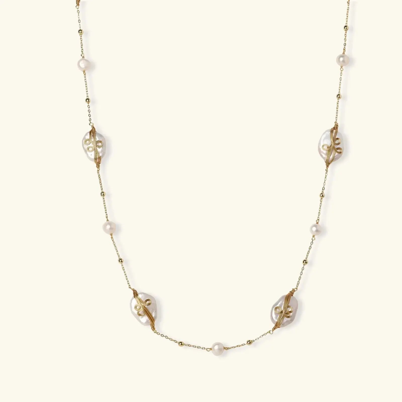 Baroque Pearl Garden Necklace - Mohamed jewelry My Store