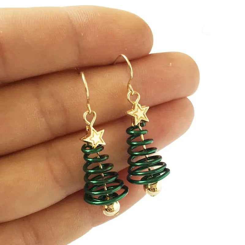 Christmas Earrings Tree Star DIY Earrings - Mohamed jewelry My Store