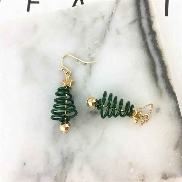 Christmas Earrings Tree Star DIY Earrings - Mohamed jewelry My Store