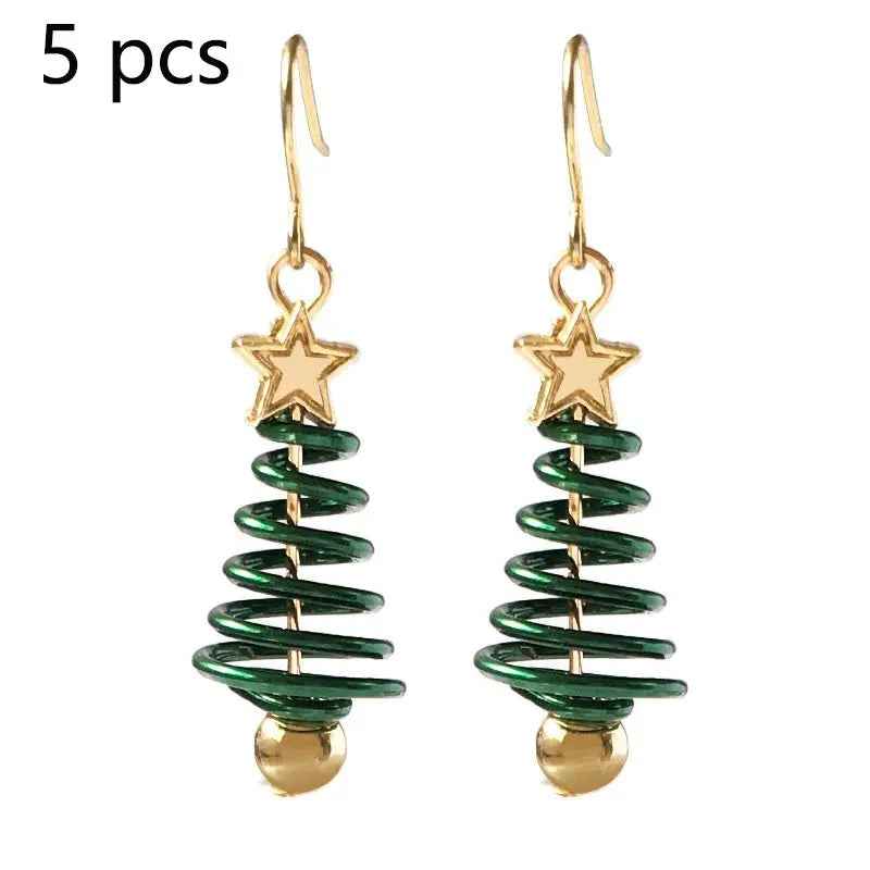 Christmas Earrings Tree Star DIY Earrings - Mohamed jewelry My Store