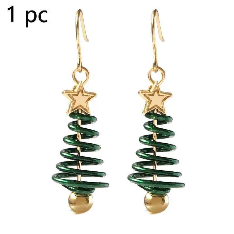 Christmas Earrings Tree Star DIY Earrings - Mohamed jewelry My Store