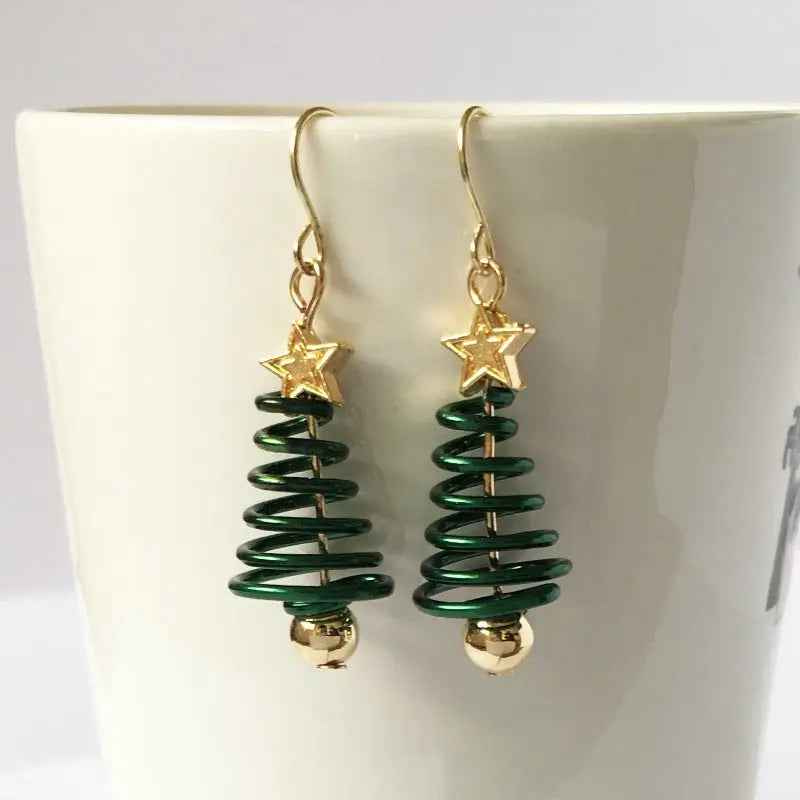 Christmas Earrings Tree Star DIY Earrings - Mohamed jewelry My Store