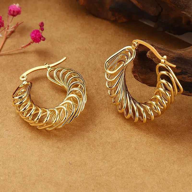 Clip Earrings Winding Earrings Temperament Earrings - Mohamed jewelry My Store