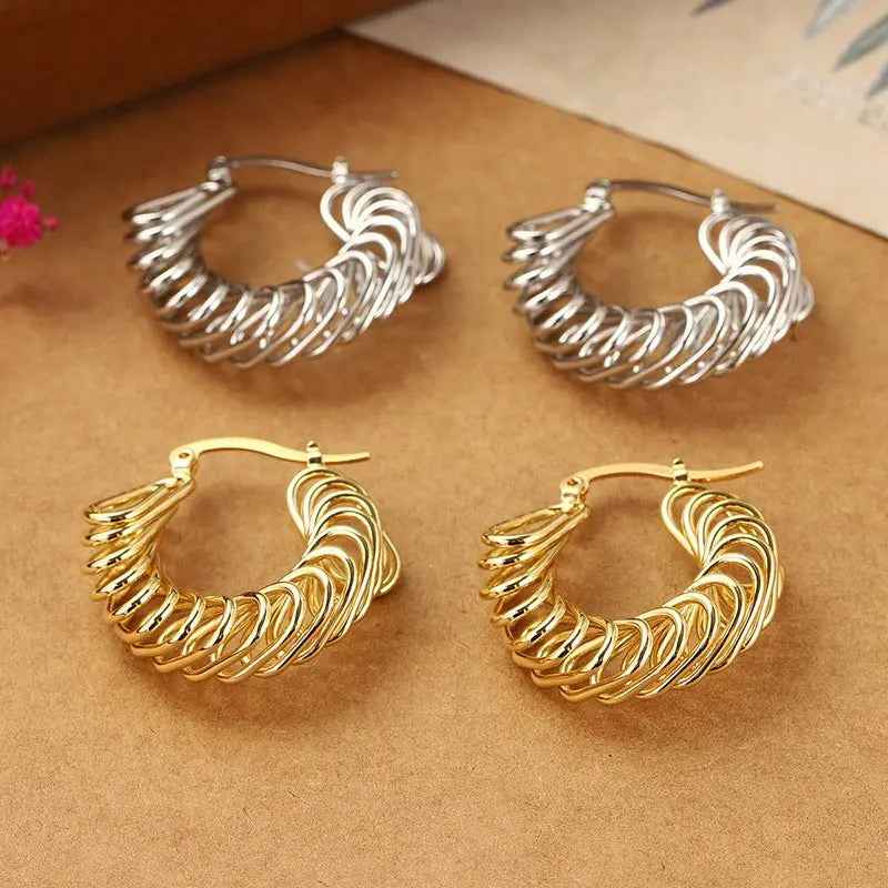 Clip Earrings Winding Earrings Temperament Earrings - Mohamed jewelry My Store