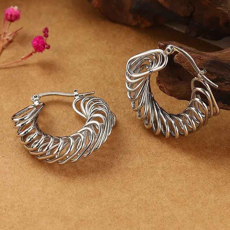 Clip Earrings Winding Earrings Temperament Earrings - Mohamed jewelry My Store