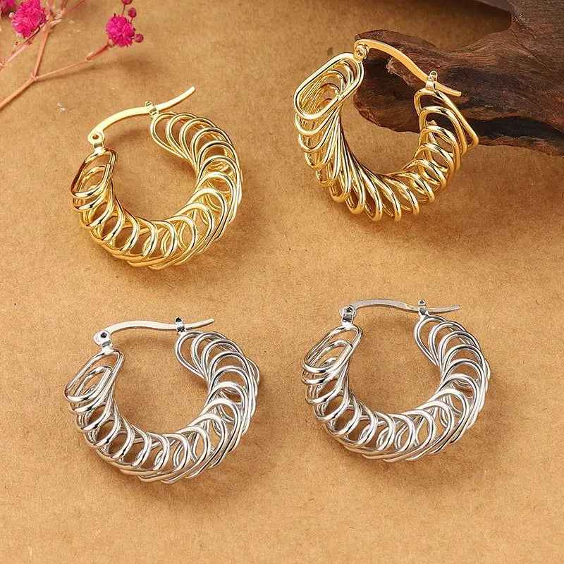 Clip Earrings Winding Earrings Temperament Earrings - Mohamed jewelry My Store