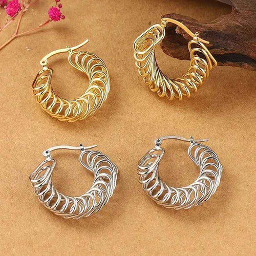 Clip Earrings Winding Earrings Temperament Earrings - Mohamed jewelry My Store