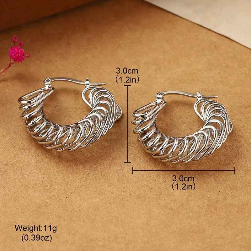 Clip Earrings Winding Earrings Temperament Earrings - Mohamed jewelry My Store