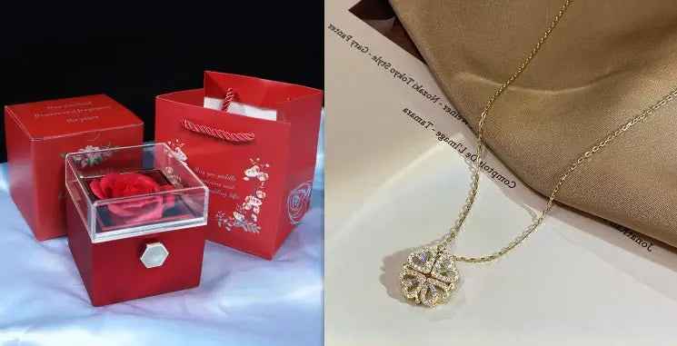 CloverHeart Magnetic 4-in-1 Retro Folding Necklace - Mohamed jewelry My Store