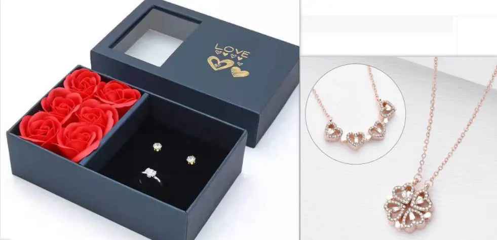 CloverHeart Magnetic 4-in-1 Retro Folding Necklace - Mohamed jewelry My Store