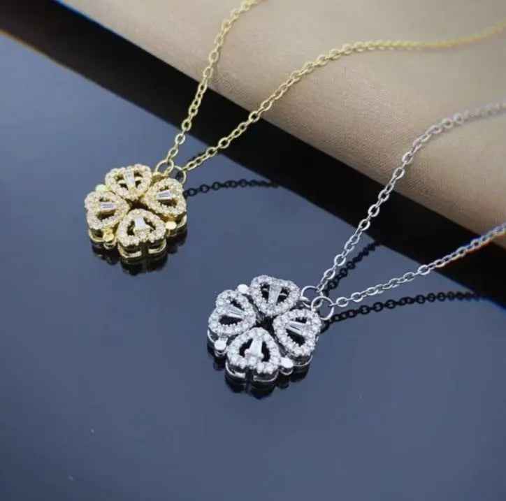 CloverHeart Magnetic 4-in-1 Retro Folding Necklace - Mohamed jewelry My Store
