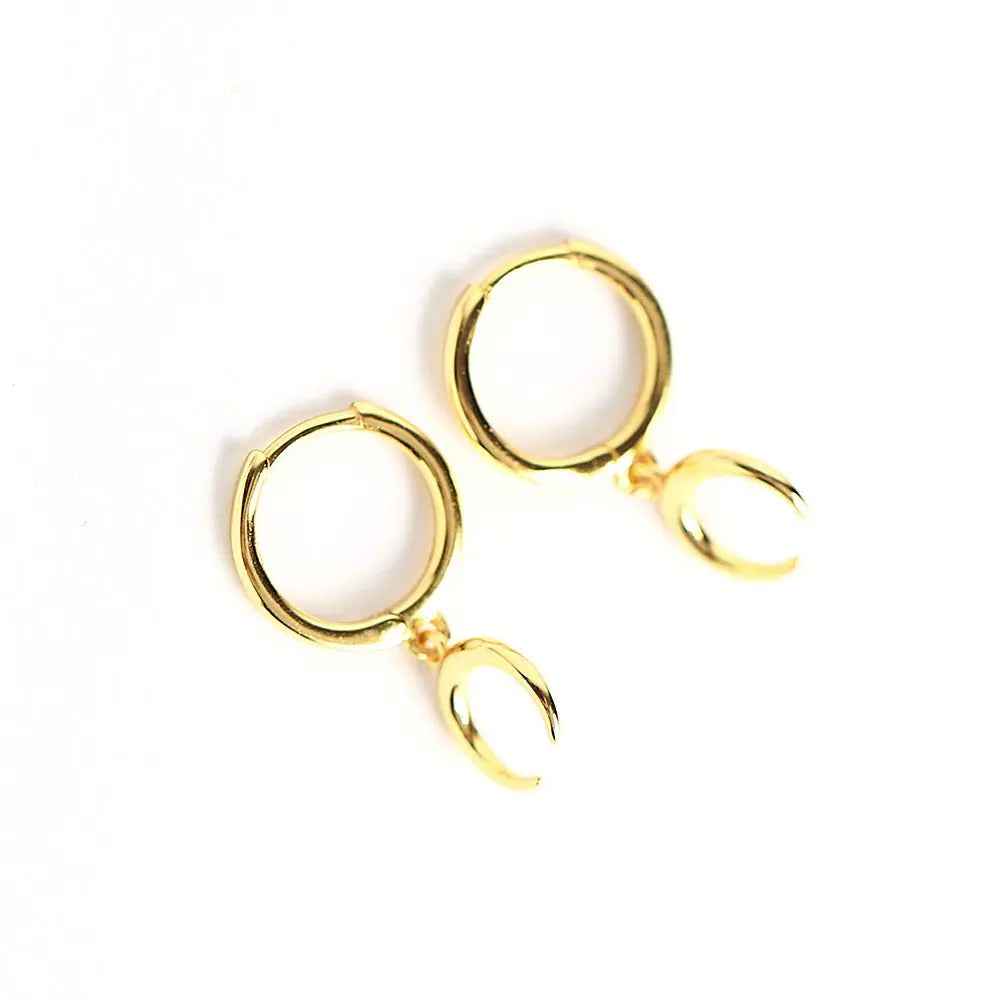 Crescent earrings moon earrings earrings - Mohamed jewelry My Store