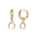 Crescent earrings moon earrings earrings - Mohamed jewelry My Store