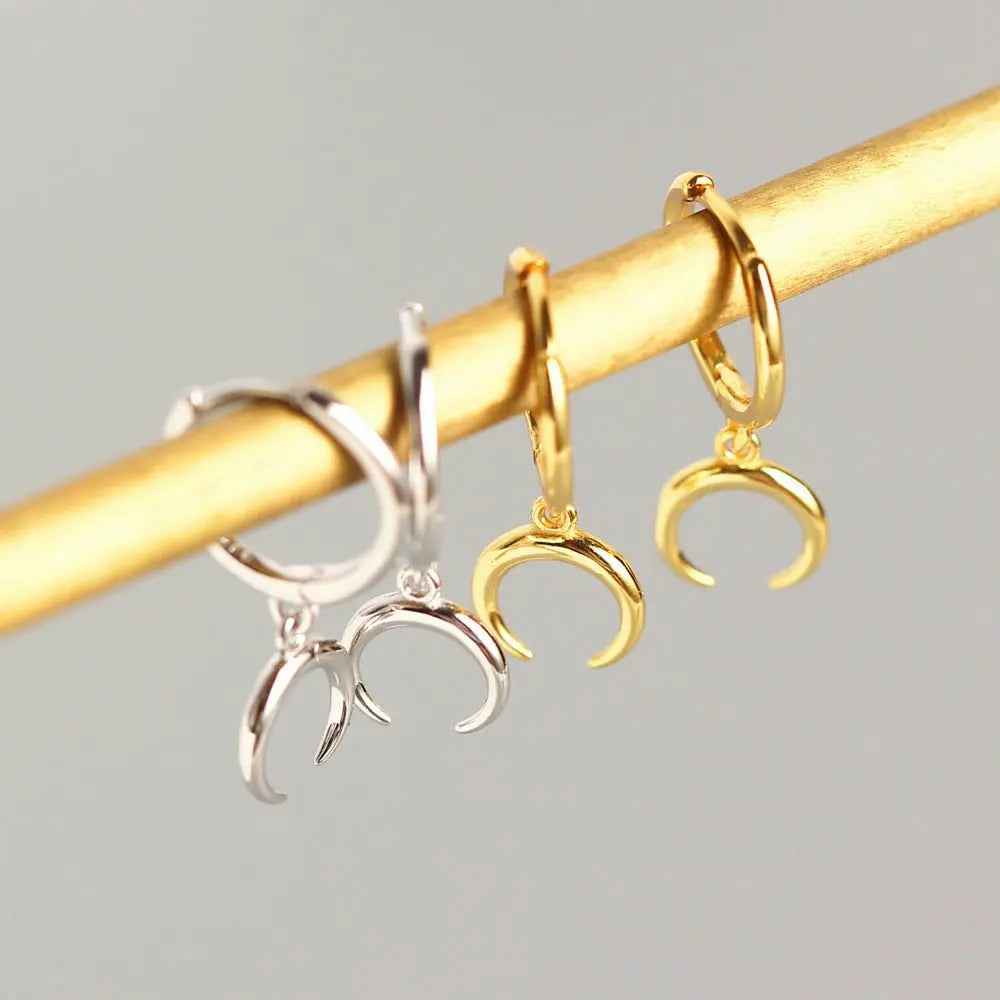 Crescent earrings moon earrings earrings - Mohamed jewelry My Store