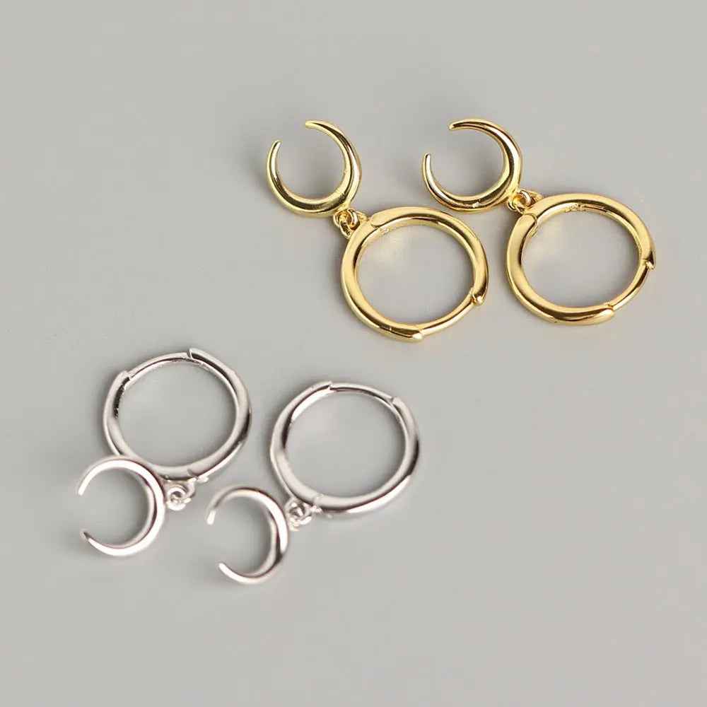 Crescent earrings moon earrings earrings - Mohamed jewelry My Store