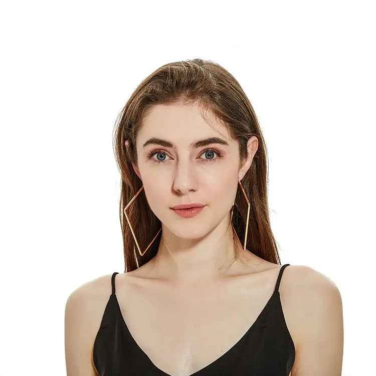 Earrings Women's Geometric Diamond Earrings Earrings - Mohamed jewelry My Store