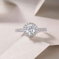 Elegance Pure: 1 Carat Moissanite Platinum Plated Ring - Mohamed jewelry My Store