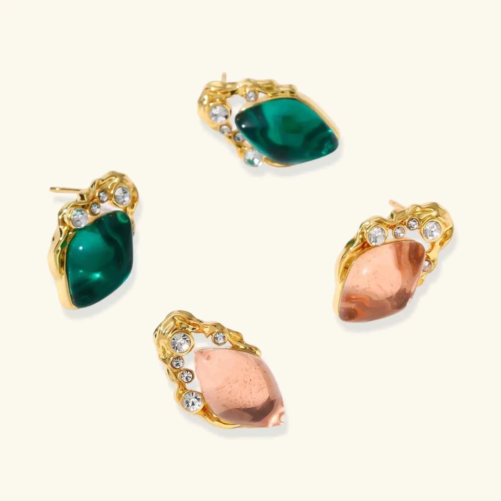Emerald Mystique Studs - Mohamed jewelry My Store