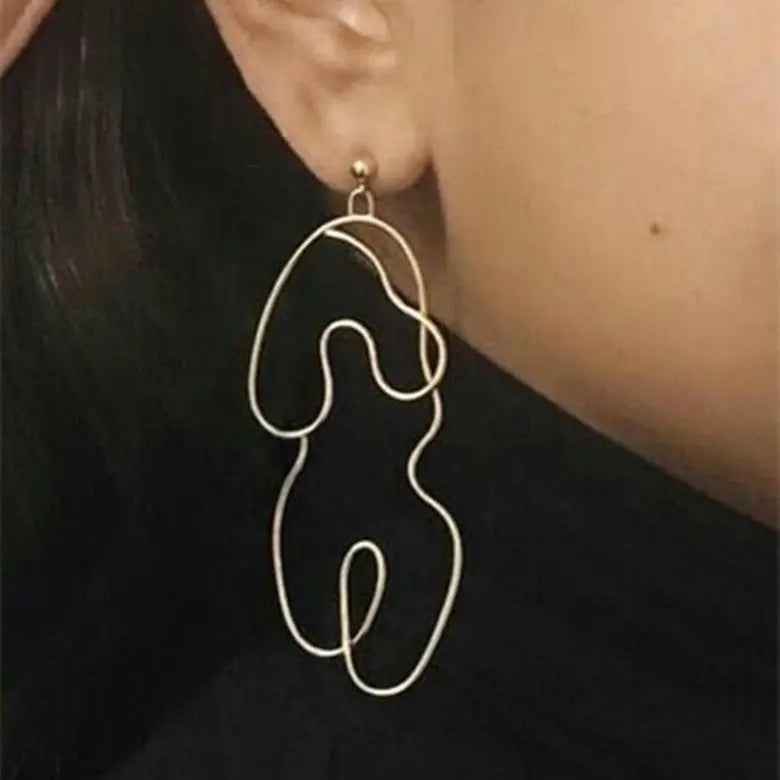 Exaggerated twisted body earrings earrings earrings - Mohamed jewelry My Store