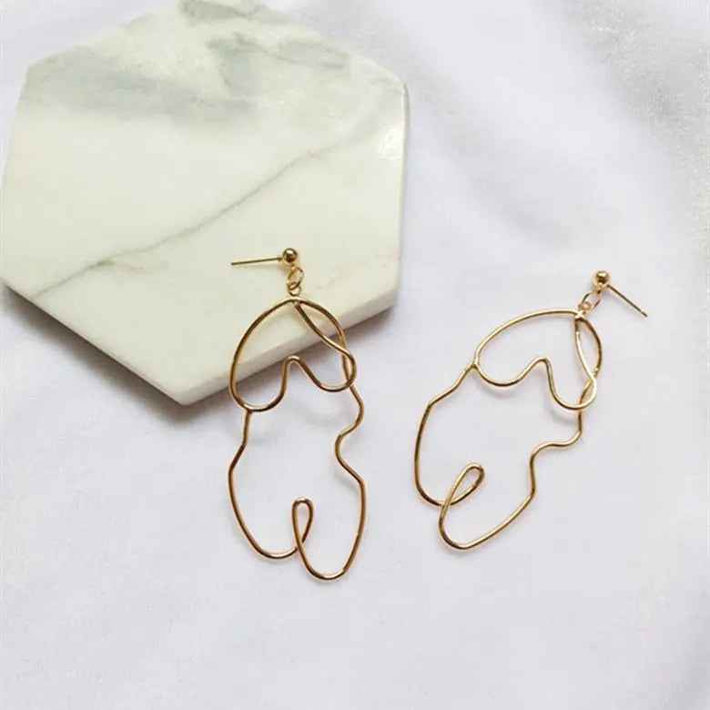 Exaggerated twisted body earrings earrings earrings - Mohamed jewelry My Store