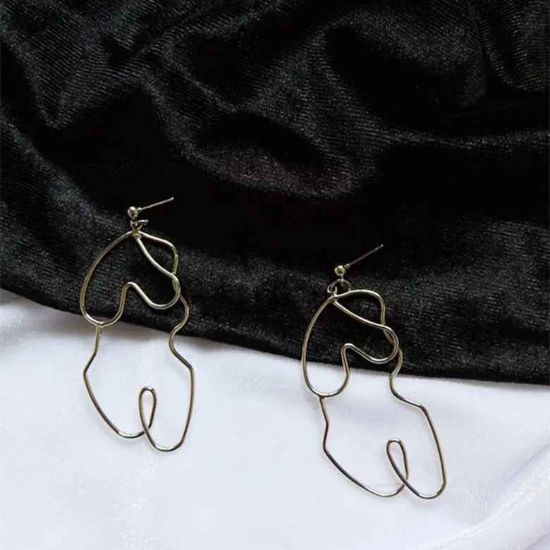 Exaggerated twisted body earrings earrings earrings - Mohamed jewelry My Store