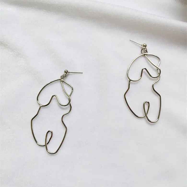 Exaggerated twisted body earrings earrings earrings - Mohamed jewelry My Store
