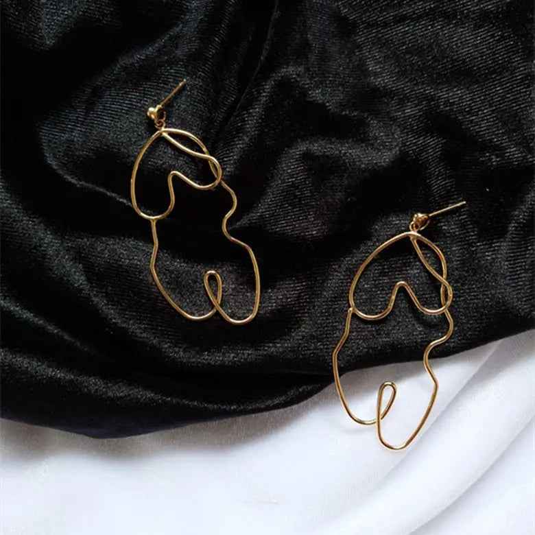 Exaggerated twisted body earrings earrings earrings - Mohamed jewelry My Store