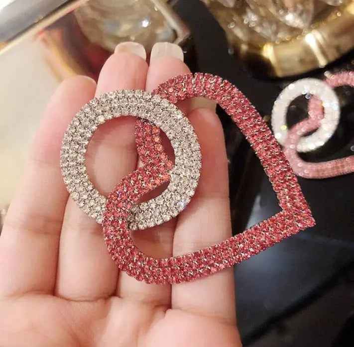 Fashion peach Heart Accessories Earrings - Mohamed jewelry My Store