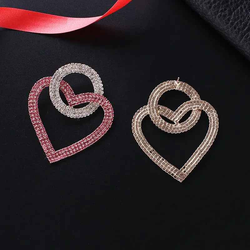 Fashion peach Heart Accessories Earrings - Mohamed jewelry My Store