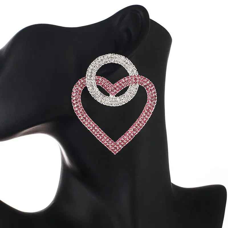 Fashion peach Heart Accessories Earrings - Mohamed jewelry My Store