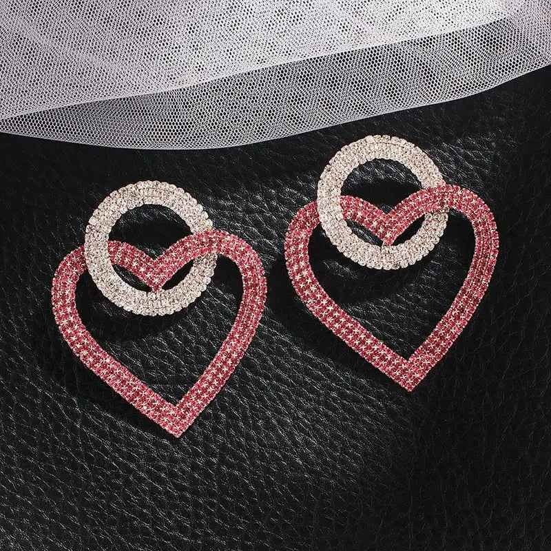 Fashion peach Heart Accessories Earrings - Mohamed jewelry My Store