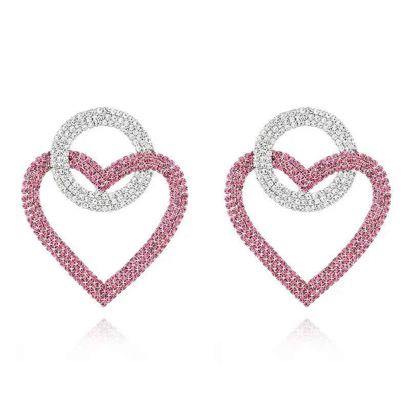 Fashion peach Heart Accessories Earrings - Mohamed jewelry My Store