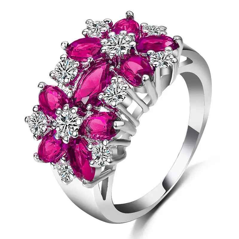 flower rings for women fashion jewelry gift - Mohamed jewelry My Store