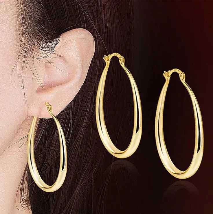 Geometric oval earrings earrings earrings - Mohamed jewelry My Store