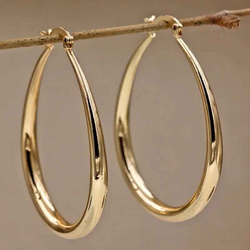 Geometric oval earrings earrings earrings - Mohamed jewelry My Store