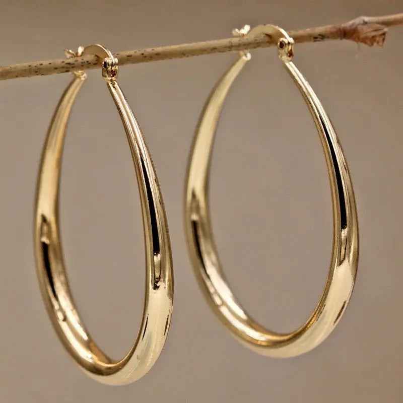 Geometric oval earrings earrings earrings - Mohamed jewelry My Store