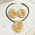 Glamorous Golden Spiral Jewelry Set  - A Statement Of Elegance - Mohamed jewelry My Store
