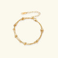 Golden Glow Triple Layer Sphere Cluster Necklace - Mohamed jewelry My Store