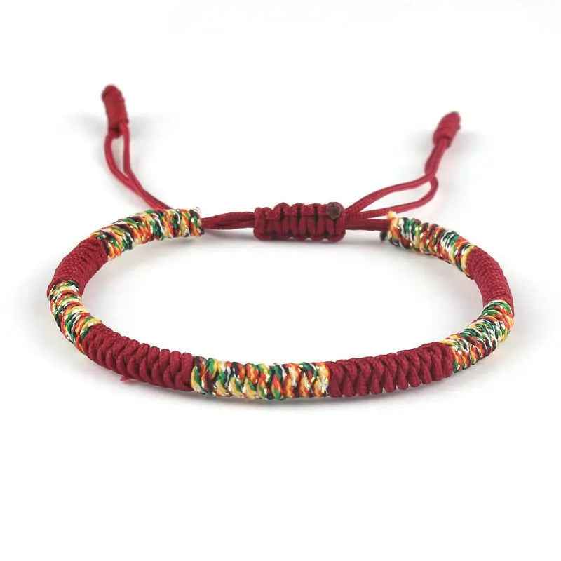 Hand-woven Diamond Knot Couple Red Rope Bracelet - Mohamed jewelry My Store