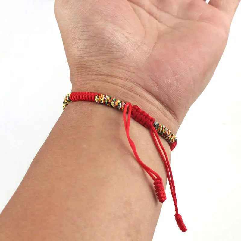 Hand-woven Diamond Knot Couple Red Rope Bracelet - Mohamed jewelry My Store
