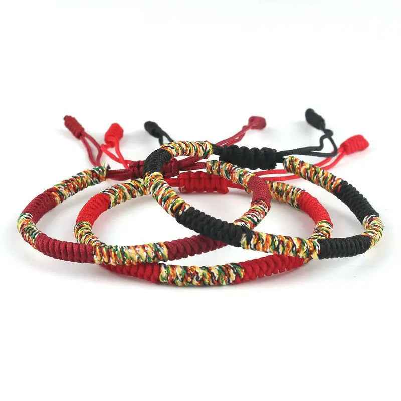 Hand-woven Diamond Knot Couple Red Rope Bracelet - Mohamed jewelry My Store