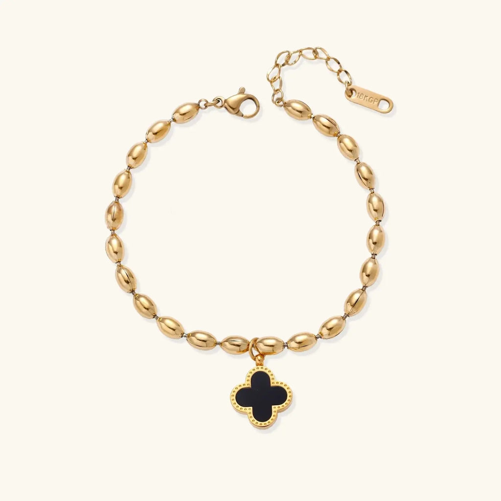 Lucky Radiance 18K Gold Mother of Pearl Charm Bracelet - Mohamed jewelry My Store