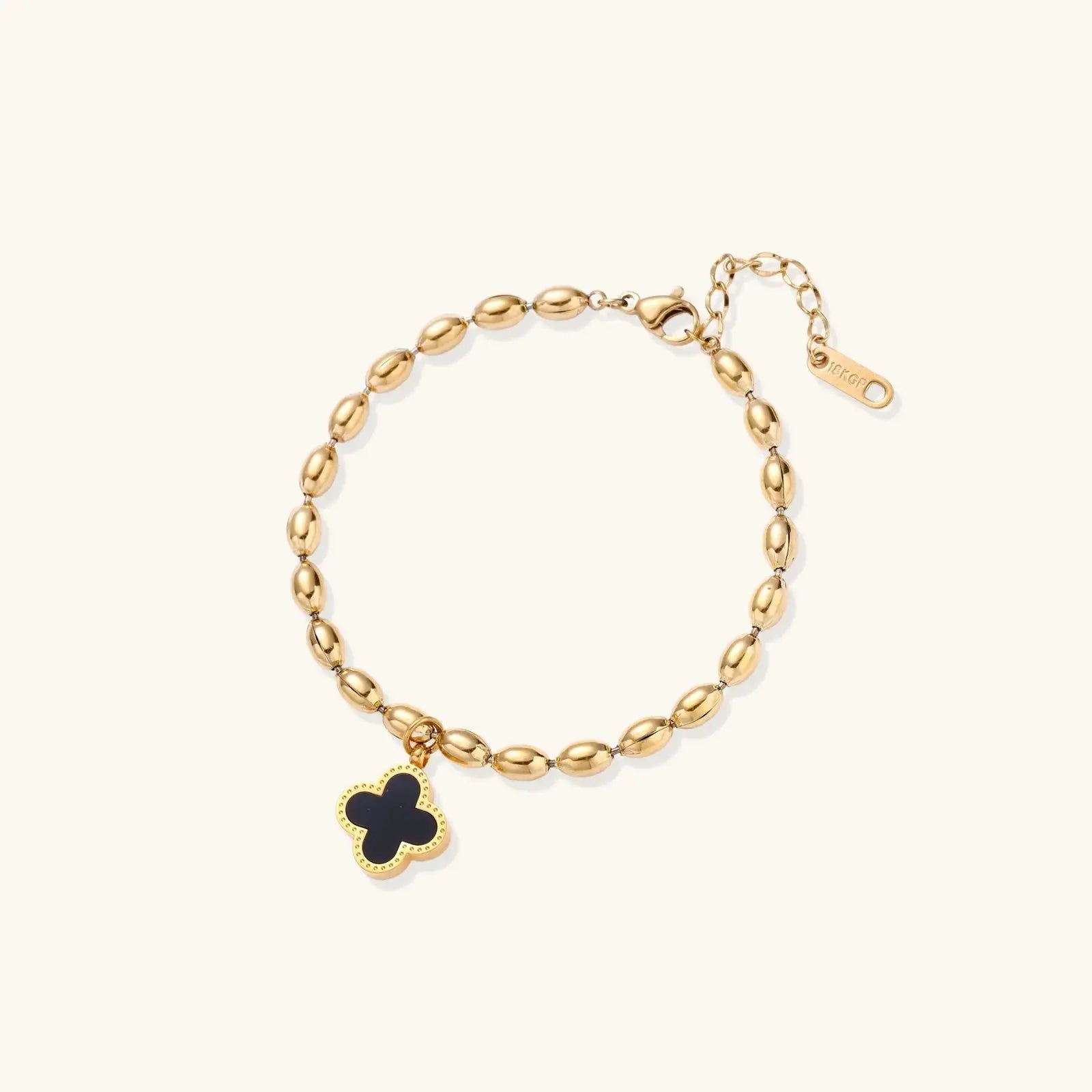 Lucky Radiance 18K Gold Mother of Pearl Charm Bracelet - Mohamed jewelry My Store